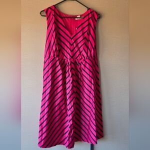 Motherhood Pink and Black Striped Dress